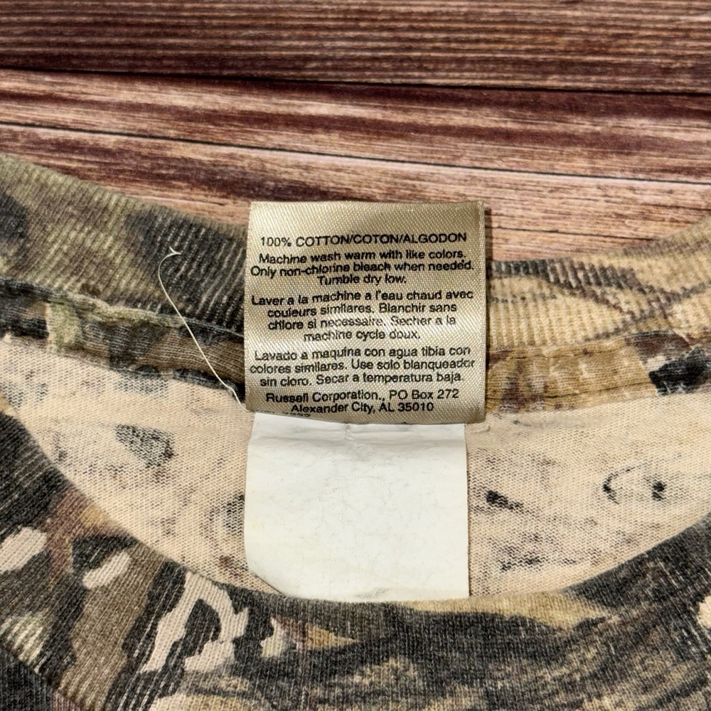 Jerzees Vintage Camo Shirt Mens Size XL 90s Outdoors Mossy Oak Break Up Y2K - Picture 8 of 8